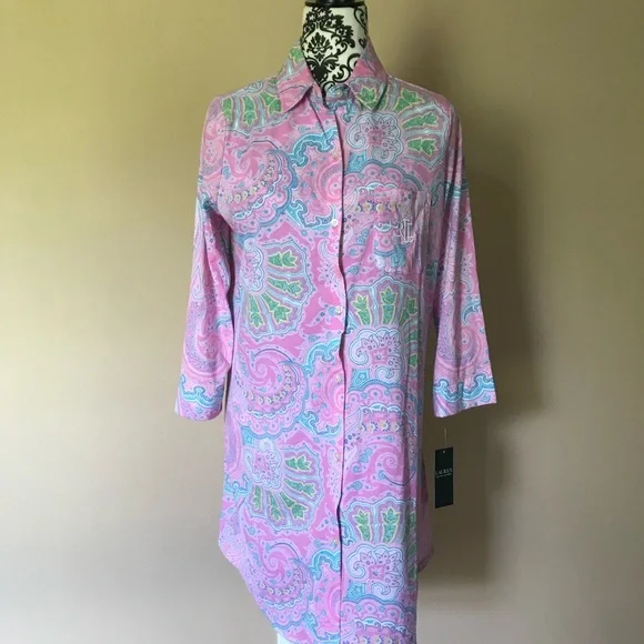 LAUREN RALF LAUREN SLEEP SHIRT - Picture 4 of 9